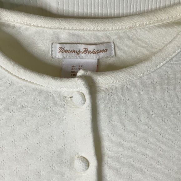 Tommy Bahama Cropped Cardigan Size 3T - Picture 4 of 10